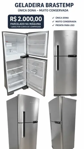 GELADEIRA BRASTEMP FROS FREE DE INOX