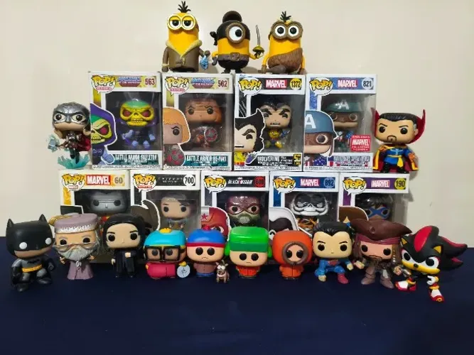 Diversos Funko Pop! (Marvel, DC, He-man, DC, Harry Potter, South Park)