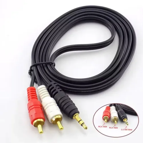 Cabo RCA com P2 para áudio 1,5m (Novo)