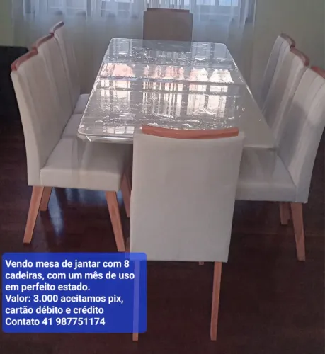 Mesa Tamanho Família 8 Cadeiras
