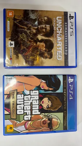 Uncharted PS5 + GTA Trilogy PS4 - ÚNICO DONO