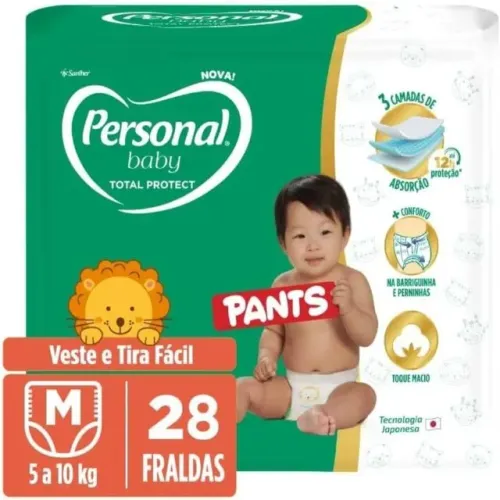 Fralda descartável Personal M 28 unidades