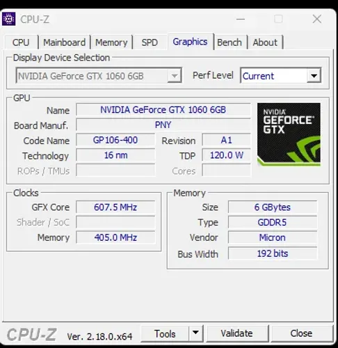 Placa de video Nvidia 1060