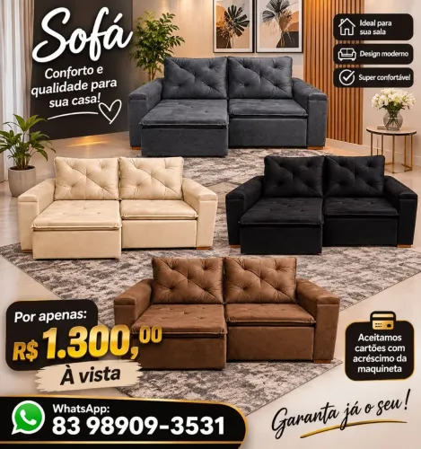 Sofá retrátil e reclinável modelo de linha alta pela metade do preço.