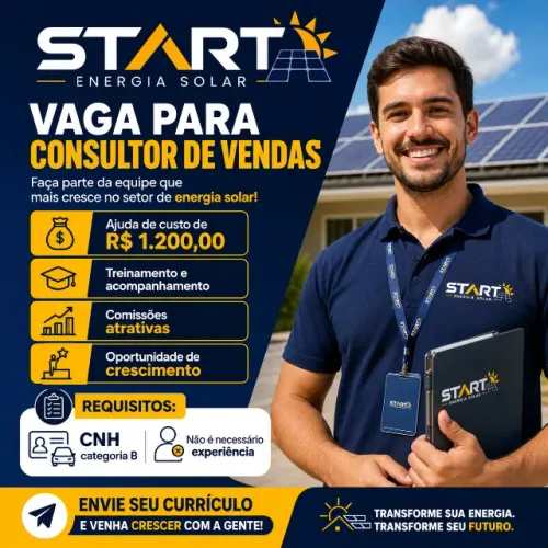 Vendedor Interno/Externo Não Necessário Experiência