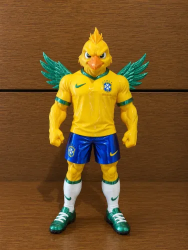 Mascote Seleção Brasileira 25cm - Estilizado e Super Detalhado
