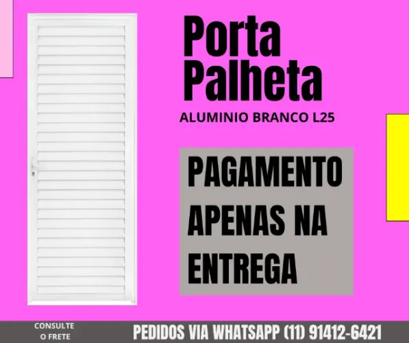 aluminio branco basculante completa com fechadura