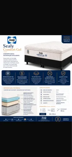 Colchão Sealy Confort Gel Casal
