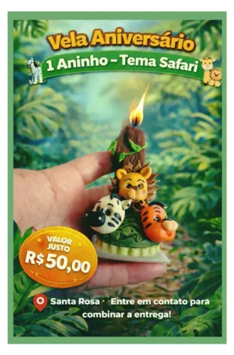 Vela de aniversário 1 aninho