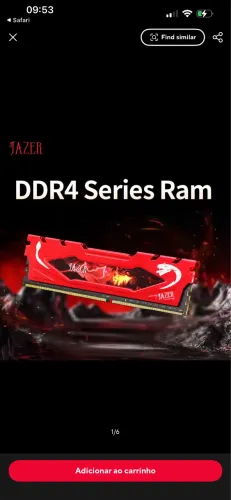 MEMÓRIA RAM JAZER 8x2GB total 16GB