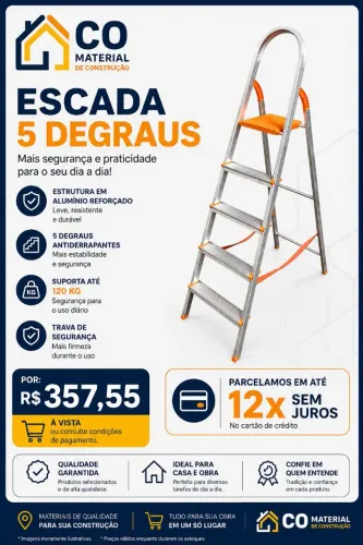 Escada de 5 degraus 