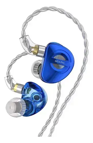 Fone de ouvido TRN MT4 PRO AZUL *LACRADO* SEM MICROFONE
