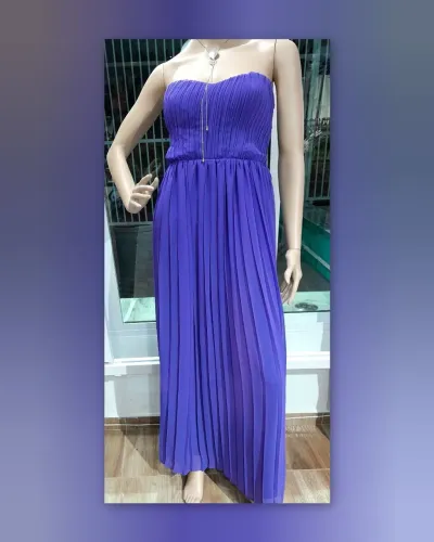 Vestido De Festa Longo Plissado Tam.PP