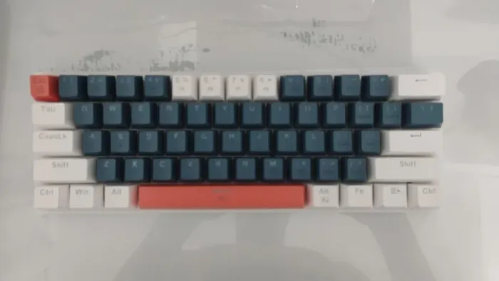 teclado mecânico machenike k500 layout 60%. switch azul
