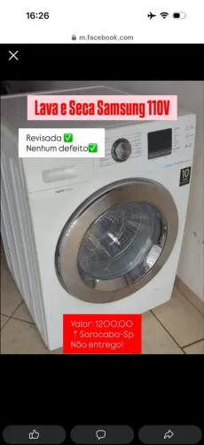 Lava e seca Samsung