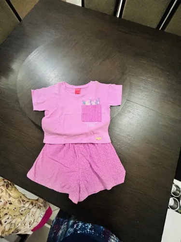 Kit 3 conjuntos infantil feminino verão tamanho 8 por R$ 80,00