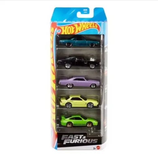 Hot Wheels Velozes e Furiosos Kit 5 Carrinhos Fast & Furious Original Mattel Lacrados