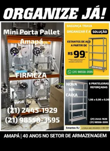 Estantes Metálicas Industriais (Novas) a partir de 99,00