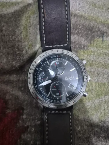 Relógio ugo boss pulseira de couro