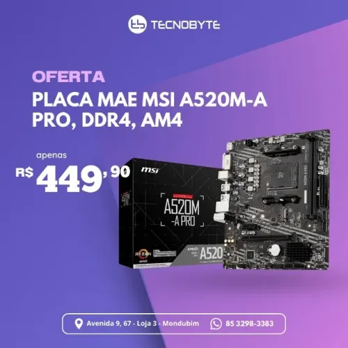 Placa Mãe MSI A520-A PRO