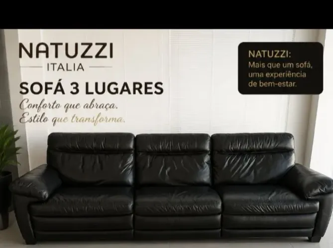 Sofá couro elétrico italiano 