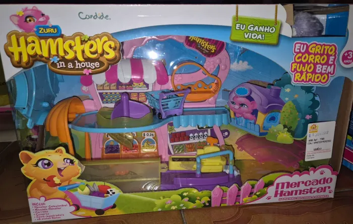 HAMSTER MERCADO ROXO TODAS AS PEÇAS PERFEITA CONDIÇÃO NA CAIXA