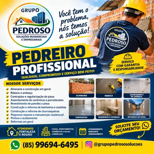 Pedreiro Profissional em Fortaleza | Reformas e Acabamentos