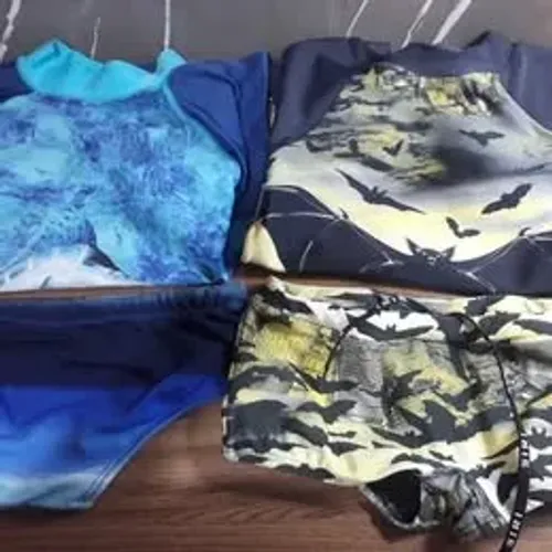 02 Conjuntos Roupas de Piscina/Mar Menino Infantil Tamanho 06