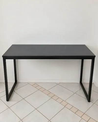 Escrivaninha estilo industrial preta 1,50m