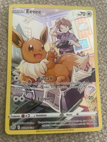 Carta Pokemon Eevee TG11/TG30 Astros Cintilantes Full Art