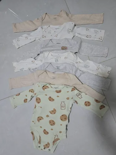 7 bodies carters menino 9m manga longa 