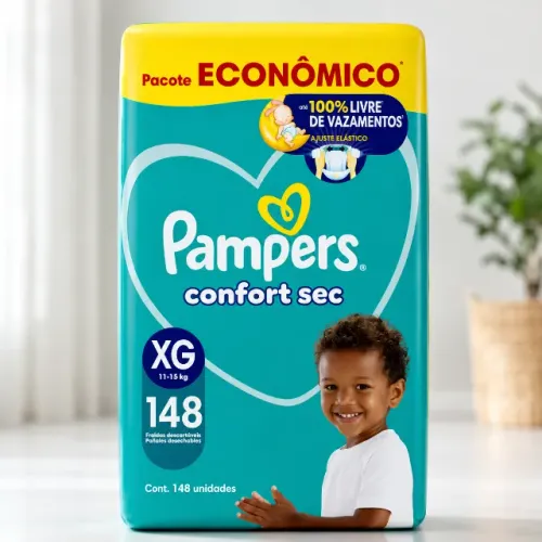Fralda Pampers Confort Sec Ultra Xg 148 Unidades