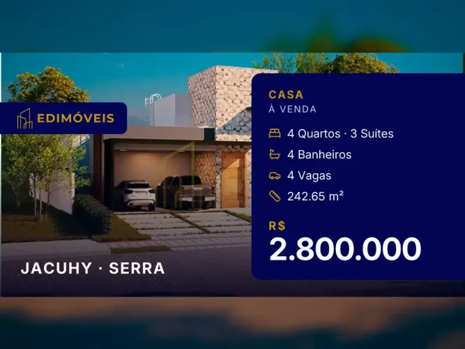 Oportunidade em Jacuhy: Casa moderna com 3 suítes e espaço gourmet!