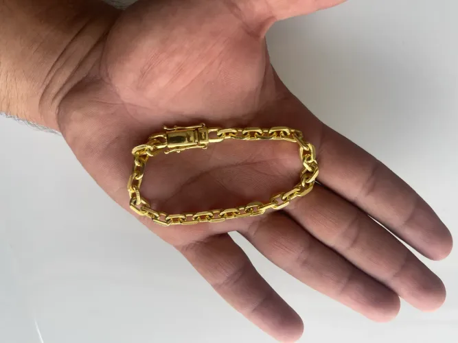 Pulseira banhada a ouro 18 k 