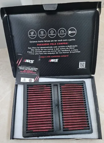 Filtro de ar esportivo RS FILTER 4280 1.0 tsi up nivus tcross virtus golf