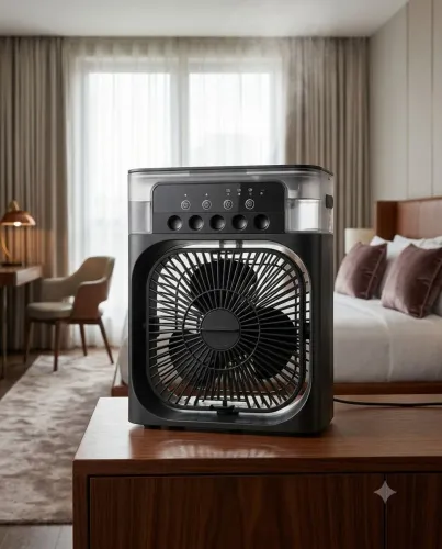 Mini ventilador de mesa - funciona como umidificador de ar até 600 ML * faço entrega