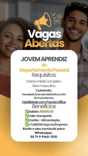 VAGA JOVEM APRENDIZ