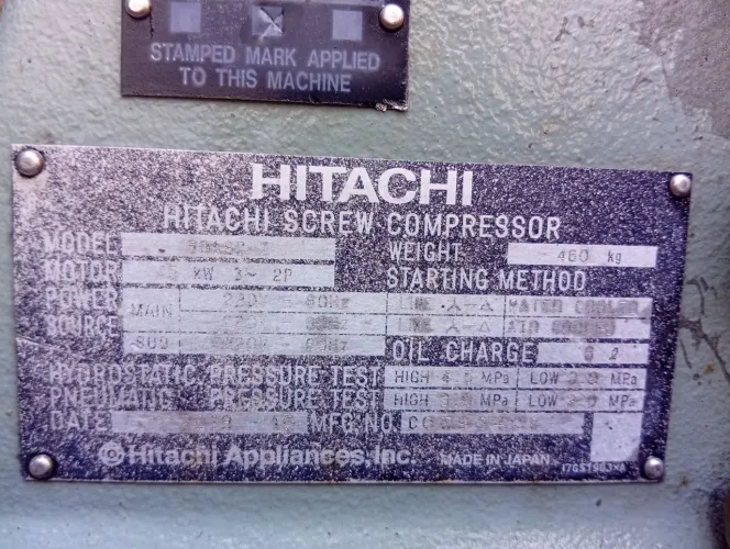 Compressor parafuso Hitachi samurai 