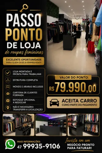 Passo ponto de loja - 6 anos