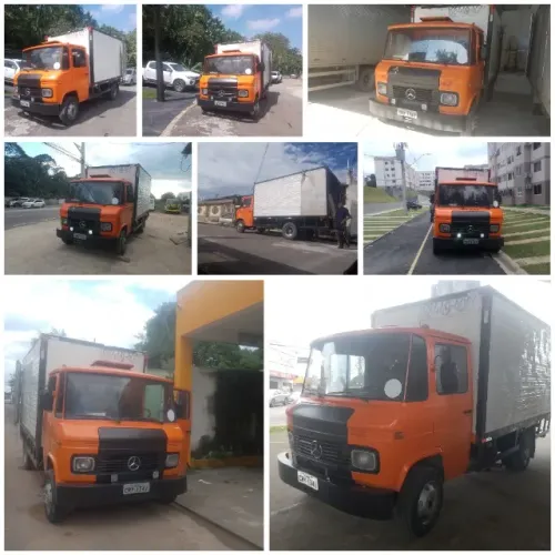 Caminhão baú com freio a ar e direção hidráulica disponível 