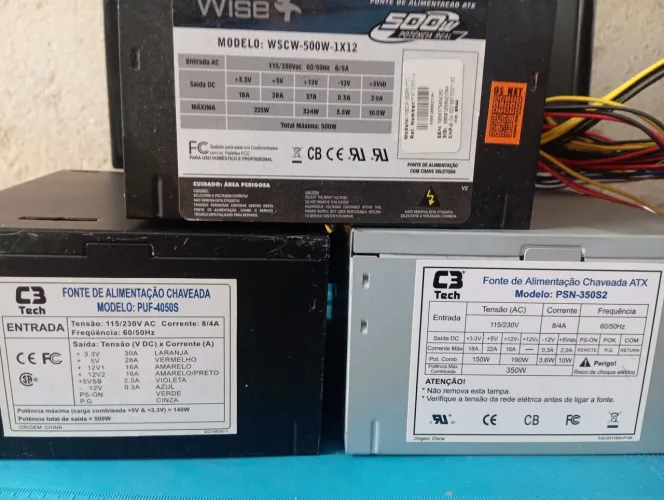 Fonte 500w/350w 3 unidades Funcionando