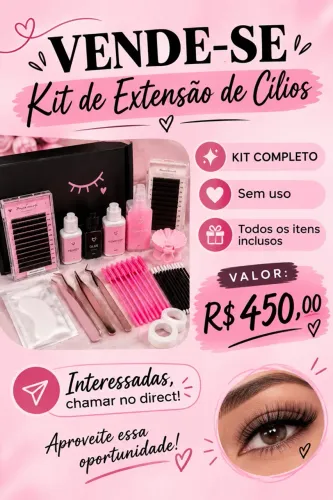 Kit extensão de cílios