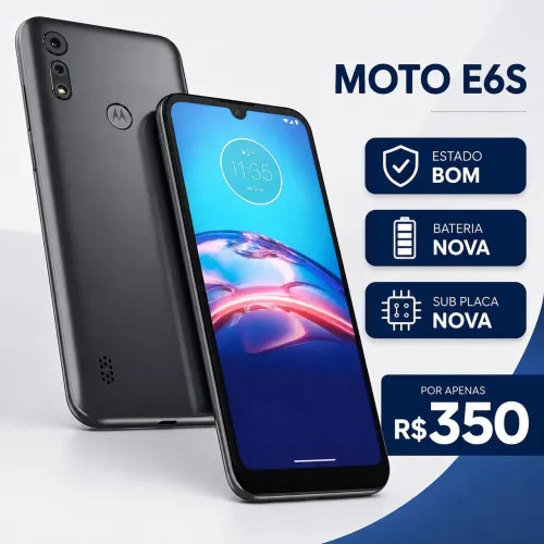 Moto E6s 32GB | Bateria Nova | Estado Bom | R$ 350