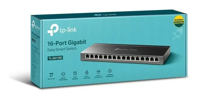 Switch 16 portas TP- Link SG116E Easy Smart Gigabit  10/100/1000  - Novo c/garantia - Nexo