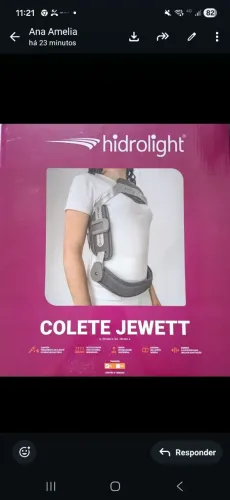 Colete Imobilizador Ortopédico Jewett Hidrolight Tamanho G/ GG