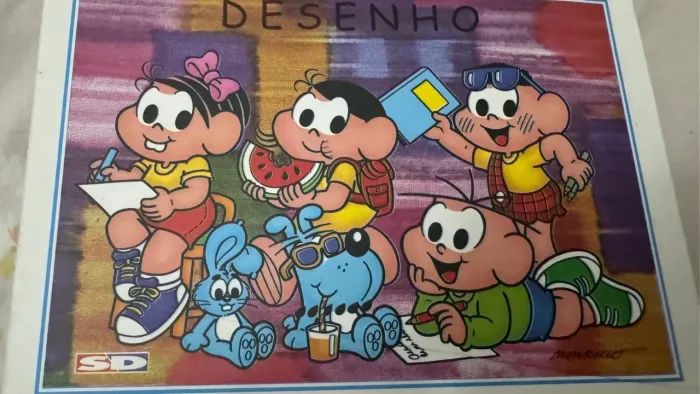Mini caderno de desenho raro/ antigo Turma da Mônica - São Domingos