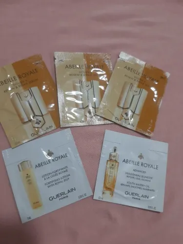 Kit 4 Amostras Guerlain Abeille Royale - Sérum Olhos + Youth Watery Oil