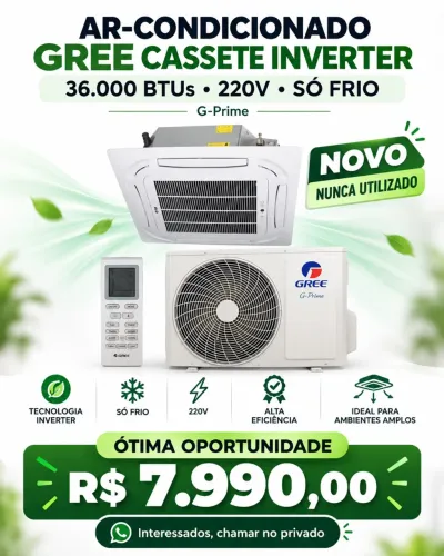 Ar condicionado cassete 36.000 btus