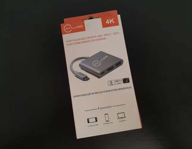 ADAPTADOR MULTIPORTA USB - TIPO C-HDTV COM FORNECIMENTO DE ENERGIA