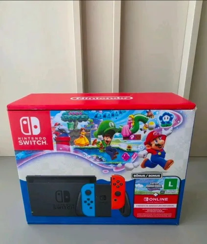 Nintendo Switch V2 + Super Mario Wonder (LACRADO) NF e garantia 